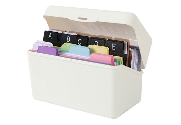 Ruled Index Card Box Set with Dividers - Available in Two Colours