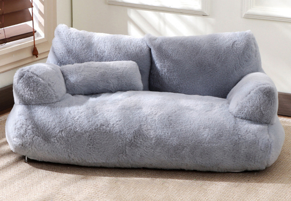 Pet Fluffy Couch Bed - Available in Two Colours & Three Sizes