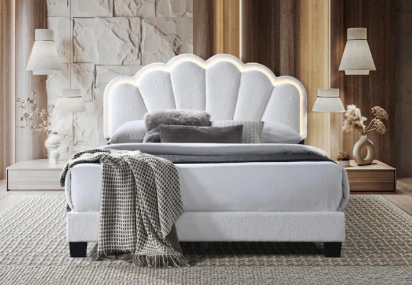 Luciana Bed Frame with LED Light - Available in Two Sizes