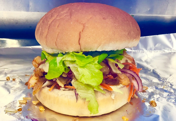 Two Burgers for Two People in Paihia - Options incl. Lamb, Chicken or Falafel