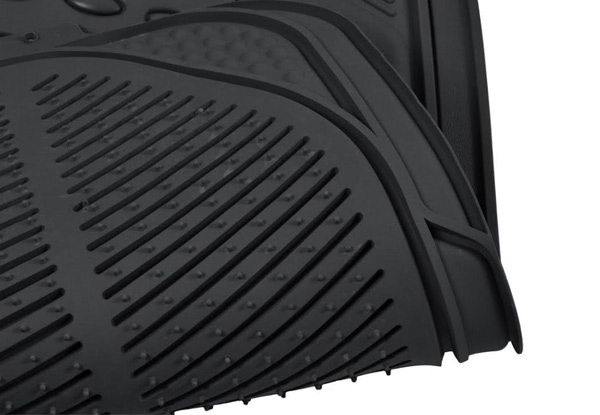 Five-Piece Heavy Duty Rubber Car Floor Mat Set