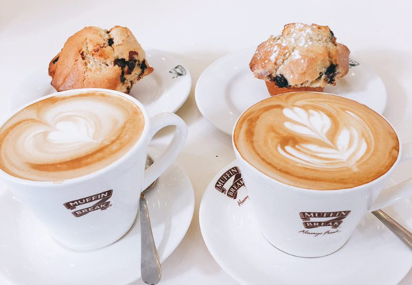 Two Muffins & Medium Coffees at Muffin Break Hornby