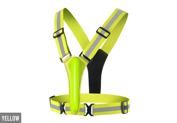 USB Rechargeable LED Reflective Vest - Option for Two-Pack & Five Colours Available