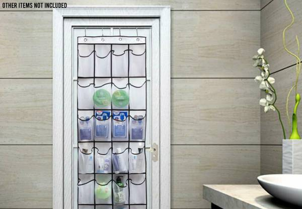 24-Pocket Over-the-Door Hanging Organiser Storage Rack with Free Delivery