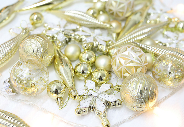 40-Piece Christmas Tree Ball Ornaments Set - Available in Three Colours & Option for Two-Set