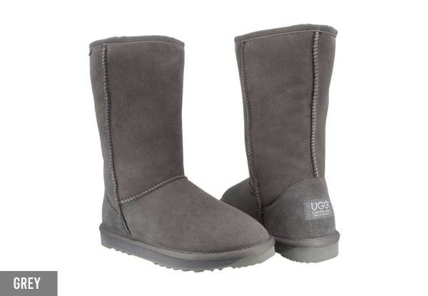 Comfort Me Australian-Made Memory Foam Tall Classic UGG Boots incl. Complimentary UGG Protector - Five Colours & Ten Sizes Available
