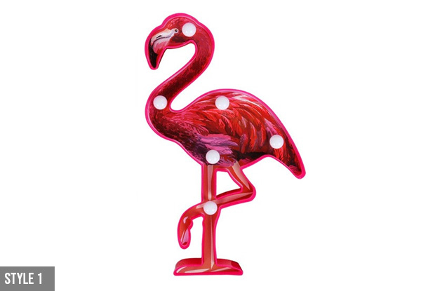 Flamingo or Unicorn LED Night Light - Four Styles Available