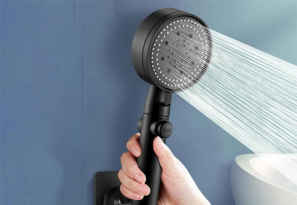 High-Pressure Shower Head with Five Spray Modes - Two Colours Available