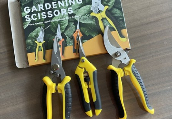 Three-Piece Set Gardening Pruning Shears - Available in Three COlours