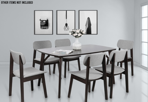 Mickelson Seven-Piece Grey & Black Dining Set