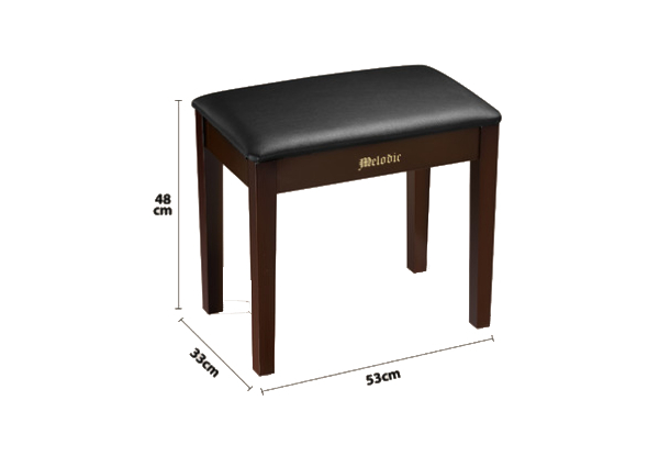 Wooden Piano Stool with Padded Cushion & Built-in Storage - Two Colours Available