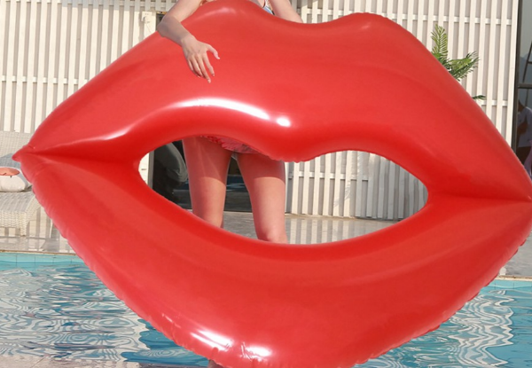 Inflatable Red Lips Pool Float