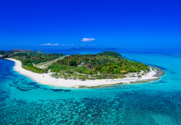 Per Person Twin Share Five-Night Romantic Couples Getaway to Mana Island Resort incl. Return Boat Transfers to Resort & All Meals - Option to Upgrade to a Deluxe Ocean View Bure