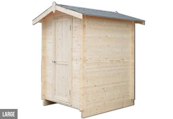 $599 for a Small Wooden Garden Storage Shed with a Floor, or $999 for a Large Size Shed
