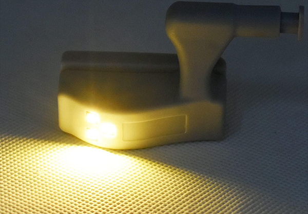 10-Piece Cupboard Hinge LED Light - Available in Two Colours & Option with Battery