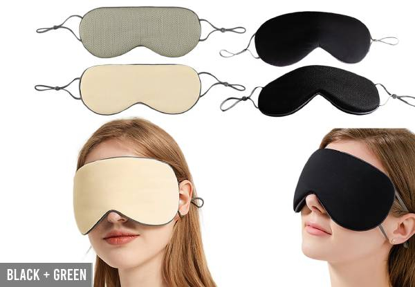 Two-Piece Warm & Cool Double Side Sleeping Masks - Three Styles Available