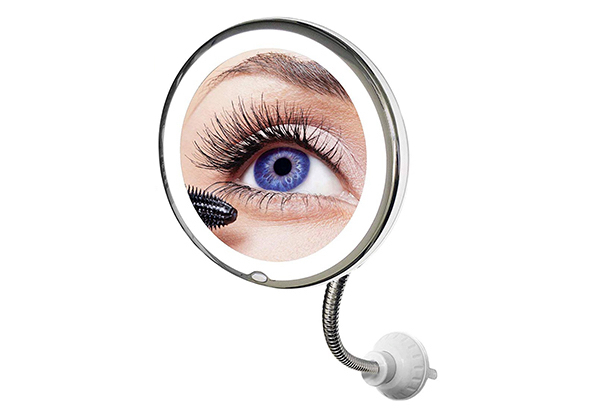 Flexible Magnifying Mirror with LED Light