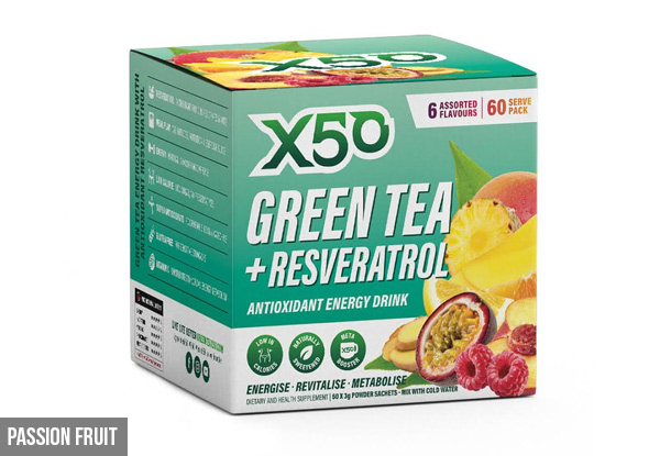 Green Tea X50 60 Servings incl. Bonus Six Servings - 10 Flavours Available