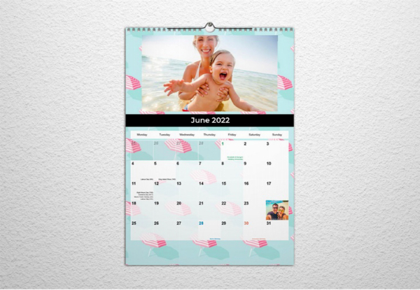 Personalised A4 Calendar - Eight Options Available