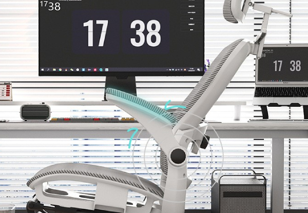 4D Adjustable Ergonomic Office Chair with Foot Support