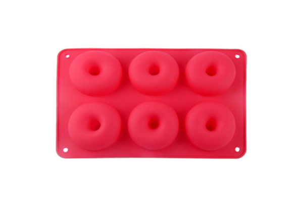 Six-Cavity Baking Donut Mould - Two Colours Available & Option for Two