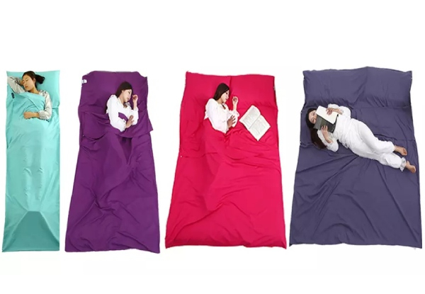 Foldable Polyester Sleeping Bag Liner - Four Colours & Four Sizes Available