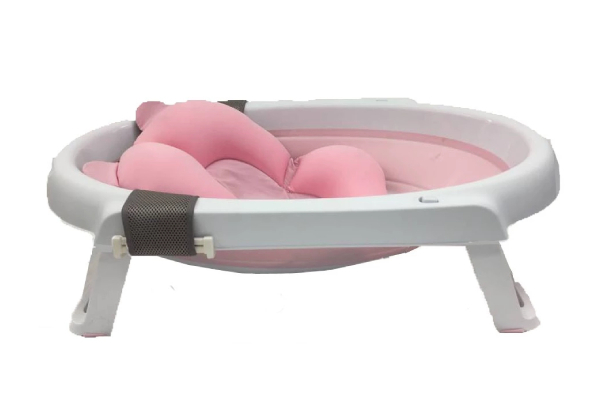Neeva Folding Bath with Cushion - Two Colours Available