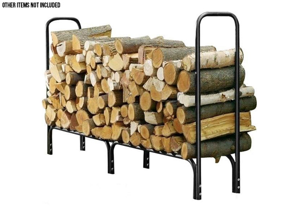 Eight-Foot Indoor/Outdoor Firewood Log Rack