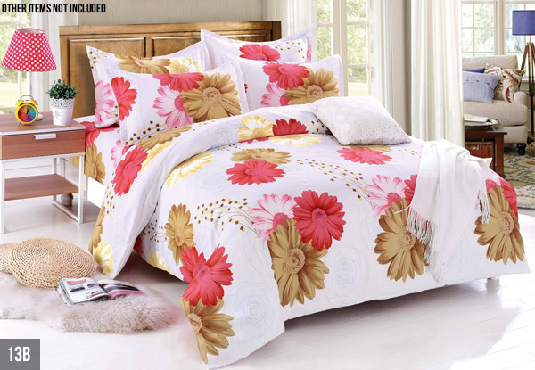 Floral Hotel Quality Duvet Set - Three Sizes & Four Styles Available