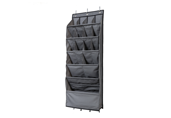 16-Grid Over Door Closet Storage Bag - Available in Two Colours & Option for Two-Pack