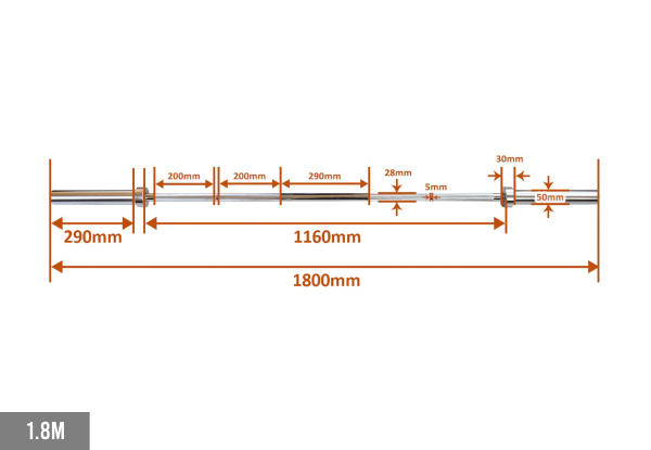 Olympic Barbell Bar - Two Sizes Available