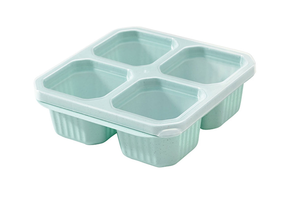 Four Compartment Wheat Straw Meal Prep Lunch Boxes - Option for Two-Pack