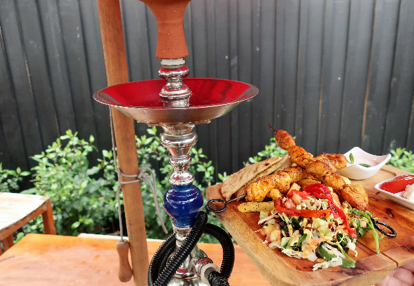 Mediterranean Kebab Plate for One Person - Options for Kebab Sharing Plate with Shisha for Two People