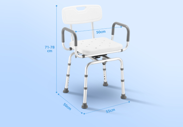 Adjustable 360-Degree Swivel Shower Chair