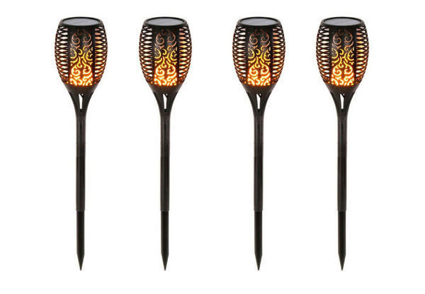 Solar Outdoor Flame Light - Option for Four-Pack