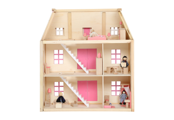 Wooden Kids Doll House - Option for Farm Play Set