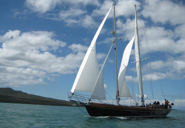 Ultimate Auckland Harbour Cruise Aboard The Haparanda Luxury Schooner for One - Option for Two, Four People incl. Bottle of Wine or a Sunset Evening Cruise for Two incl. Bottle of Wine