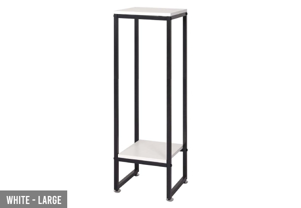 Levede Flower Pot Plant Metal Shelf Stand - Available in Three Colours & Three Sizes