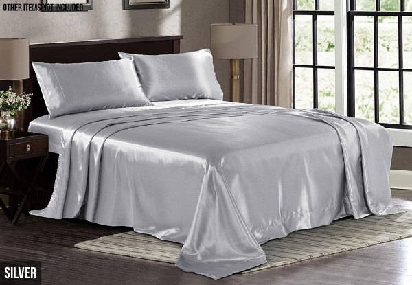Ramesses Casablanca Ultra-Soft Silky Satin Sheet Set - Four Sizes & Eight Colours Available