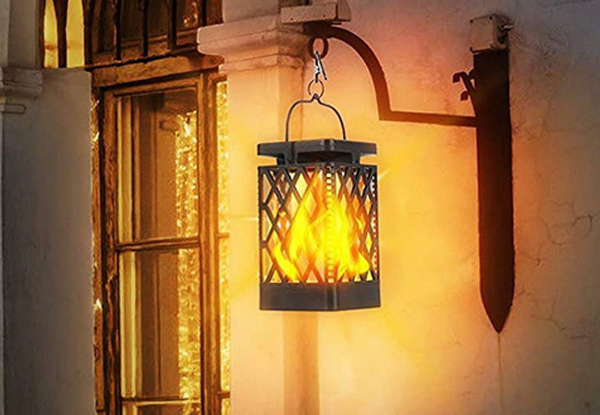 Solar Outdoor Flame Lantern - Option for Two