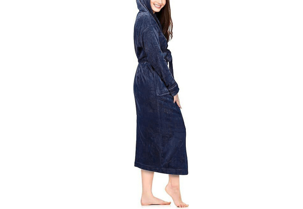 Women's Full-Length Bathrobe - Available in Three Colours & Five Sizes