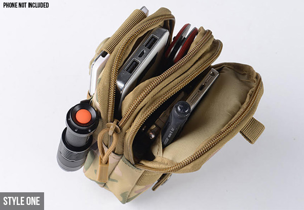 Camouflage Outdoor Waist/Belt Pouch - Five Styles Available