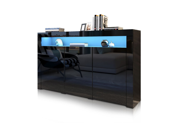 Modern Three-Door Buffet Sideboard Storage Cabinet