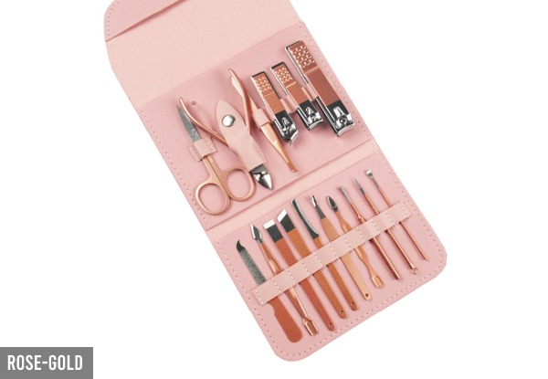 16-Piece Nail Grooming Kit - Three Colours Available & Option for Two-Pack