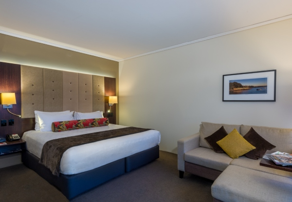 4.5-Star Auckland City One-Night Stay in a Superior Room for Two People at the Grand Millennium Hotel incl. $80 F&B Voucher, Late Checkout & Parking - Option for Junior Suite incl. Bottle of Bubbles & NZ Cheese Platter