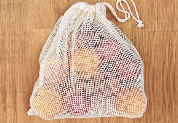 Four-Pieces Organic Cotton Net Produce Bag