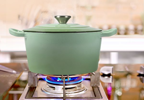 Toque 4L Enamelled Dutch Oven Cast Iron Pot with Lid - Three Colours Available