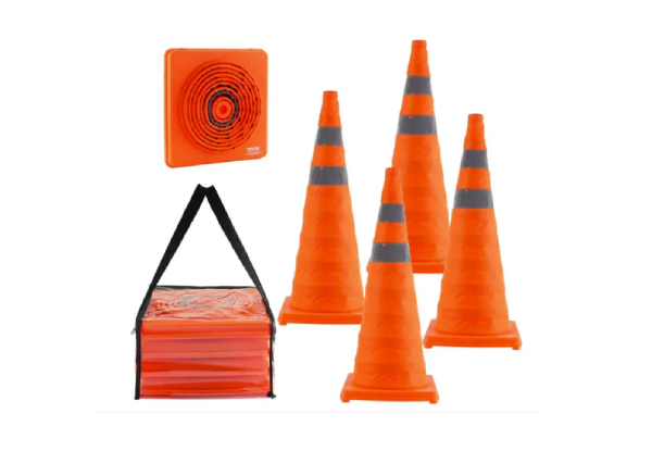 Four-Piece Collapsible Traffic Safety Cone Set