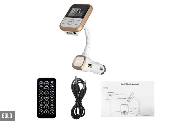Four-in-One Bluetooth Car FM Transmitter with Free Delivery