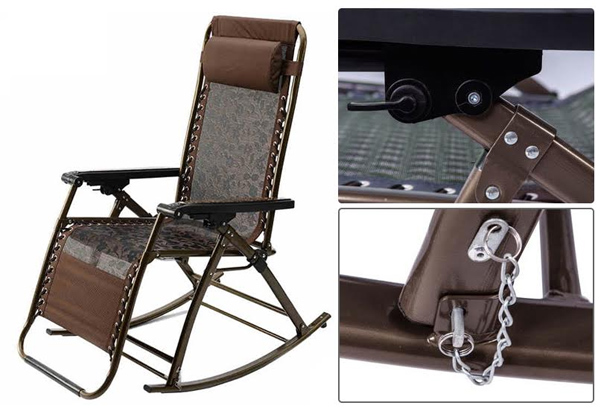 $65 for a Two-in-One Foldable Sun Lounger & Rocking Chair